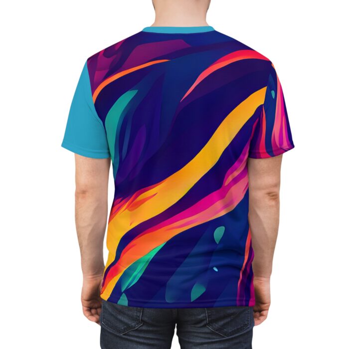 Vibrant Unisex Cut & Sew Tee - Colorful Abstract Design T-Shirt for Art Lovers - Image 9