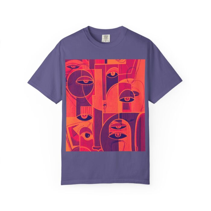 Eye-Catching Unisex Garment-Dyed T-shirt - Bold Art Design for Creative Souls - Image 7