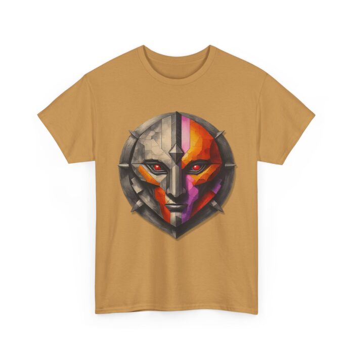 Unisex Heavy Cotton Tee - Fierce Mask Design, Bold & Vibrant Graphic Tee for Gamers & Anime Lovers - Image 10