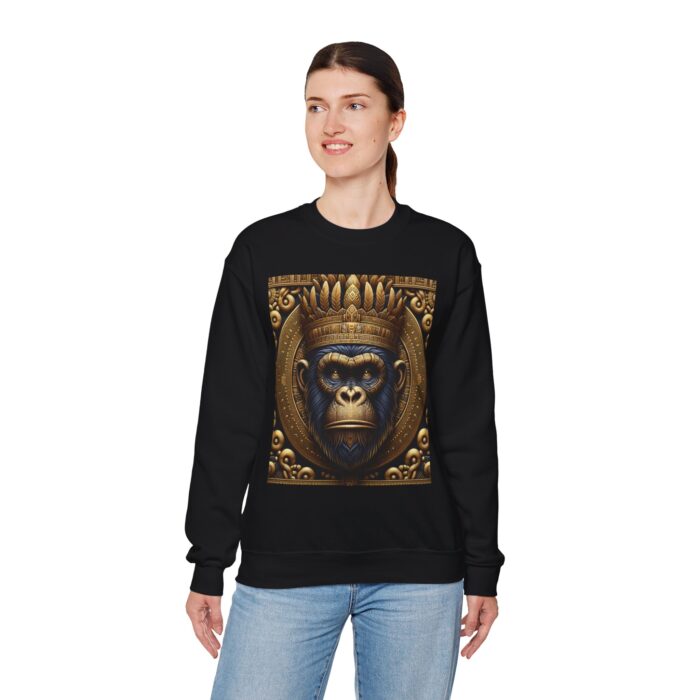 Unisex Crewneck Sweatshirt - Crown Gorilla Head - Image 4
