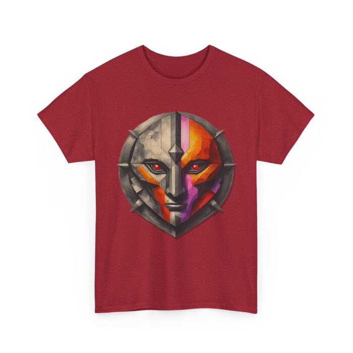 Unisex Heavy Cotton Tee - Fierce Mask Design, Bold & Vibrant Graphic Tee for Gamers & Anime Lovers - Image 20