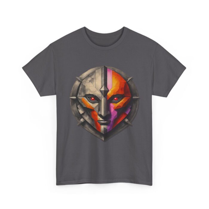 Unisex Heavy Cotton Tee - Fierce Mask Design, Bold & Vibrant Graphic Tee for Gamers & Anime Lovers - Image 16