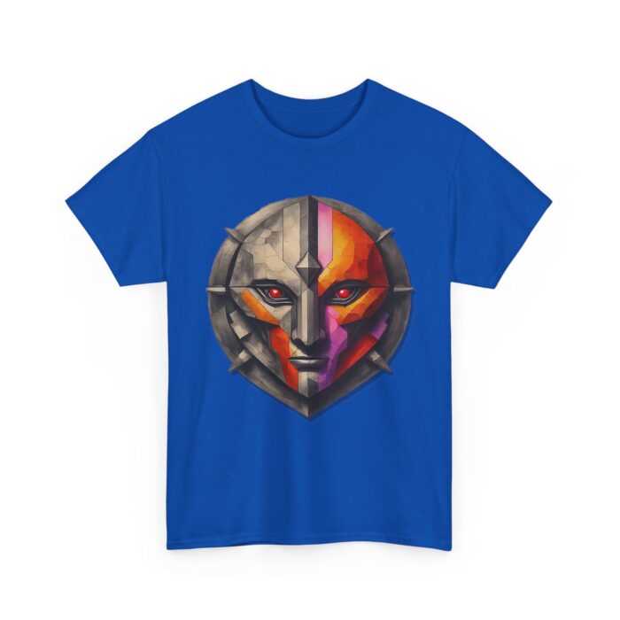 Unisex Heavy Cotton Tee - Fierce Mask Design, Bold & Vibrant Graphic Tee for Gamers & Anime Lovers - Image 15