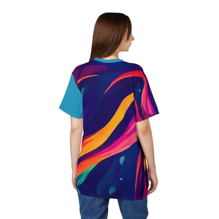 Vibrant Unisex Cut & Sew Tee - Colorful Abstract Design T-Shirt for Art Lovers - Image 5