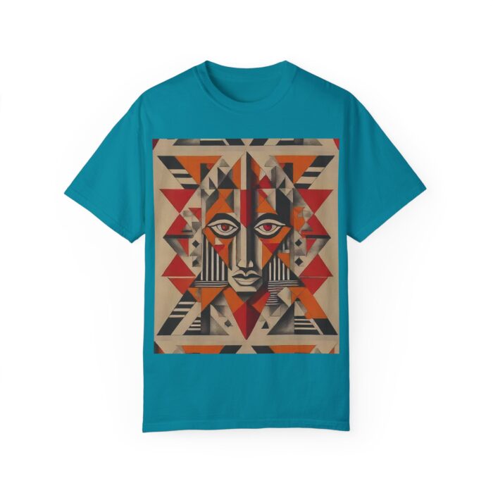 Artistic Unisex Garment-Dyed T-Shirt - Abstract Eye Design - Image 9