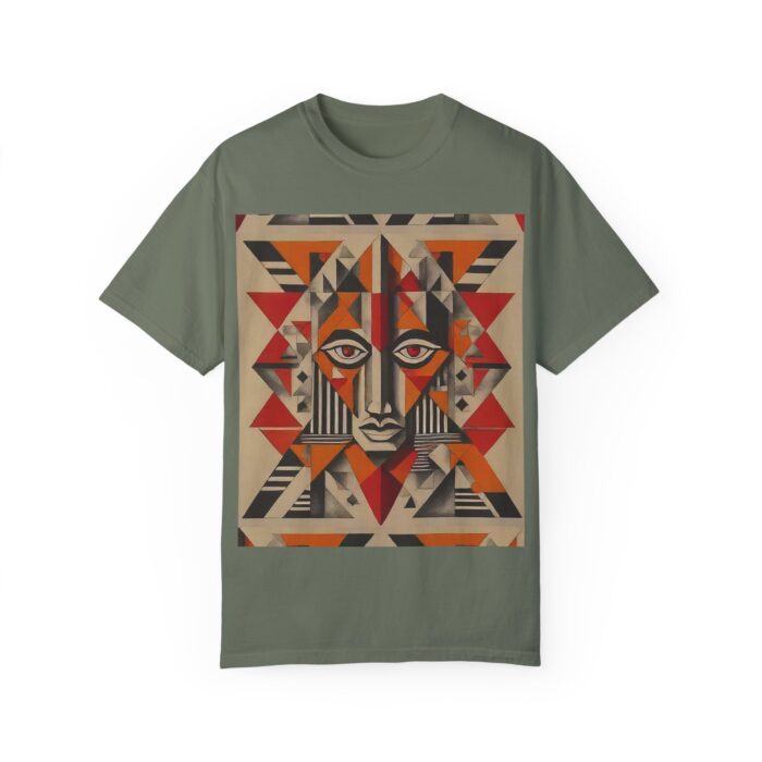 Artistic Unisex Garment-Dyed T-Shirt - Abstract Eye Design - Image 7
