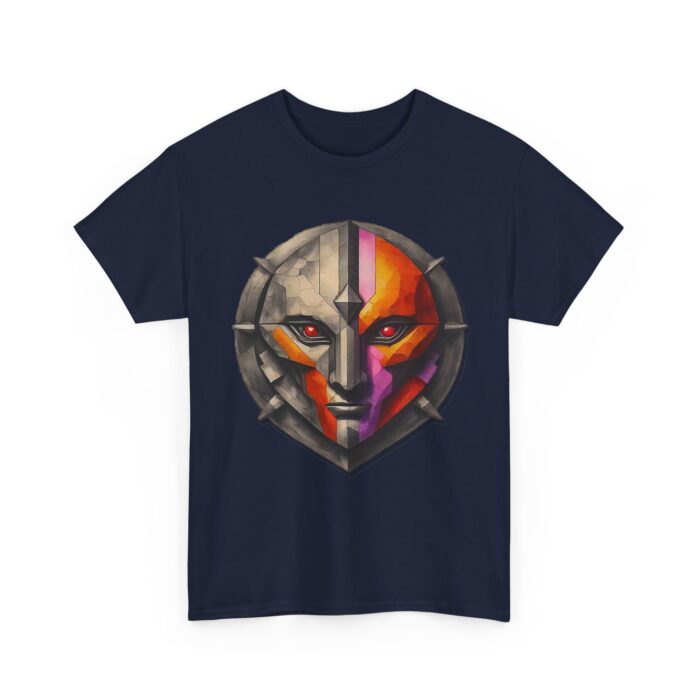 Unisex Heavy Cotton Tee - Fierce Mask Design, Bold & Vibrant Graphic Tee for Gamers & Anime Lovers - Image 17