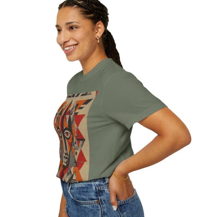 Artistic Unisex Garment-Dyed T-Shirt - Abstract Eye Design - Image 8