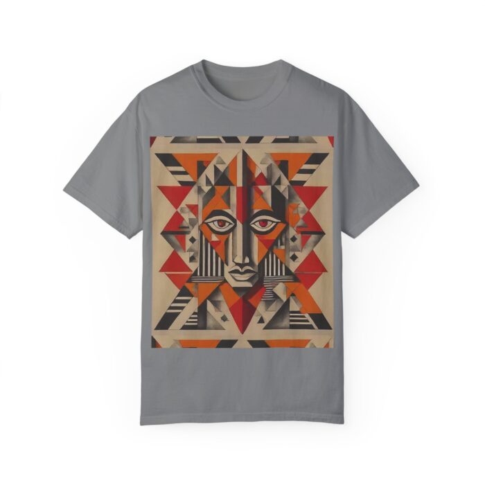 Artistic Unisex Garment-Dyed T-Shirt - Abstract Eye Design - Image 6