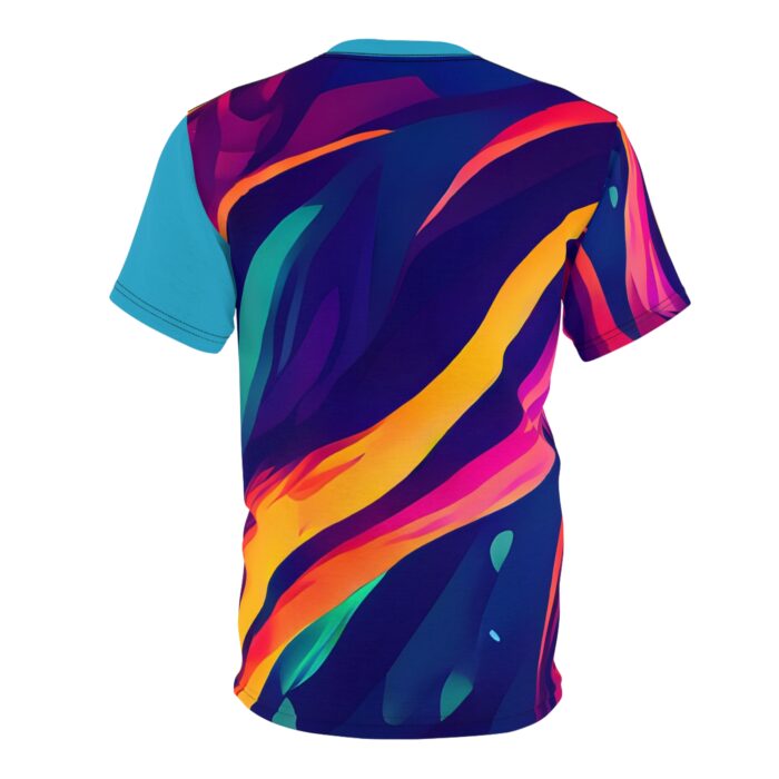 Vibrant Unisex Cut & Sew Tee - Colorful Abstract Design T-Shirt for Art Lovers - Image 3