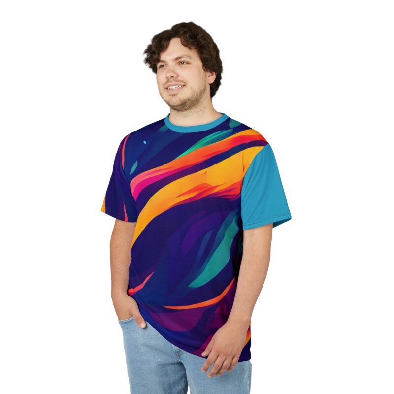 Vibrant Unisex Cut & Sew Tee - Colorful Abstract Design T-Shirt for Art Lovers