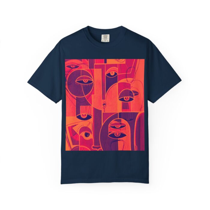 Eye-Catching Unisex Garment-Dyed T-shirt - Bold Art Design for Creative Souls - Image 2