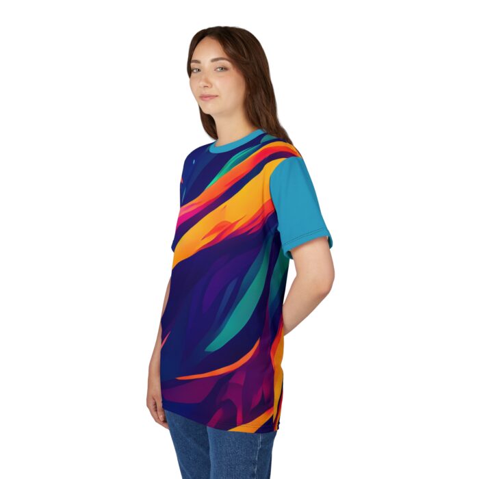 Vibrant Unisex Cut & Sew Tee - Colorful Abstract Design T-Shirt for Art Lovers - Image 8