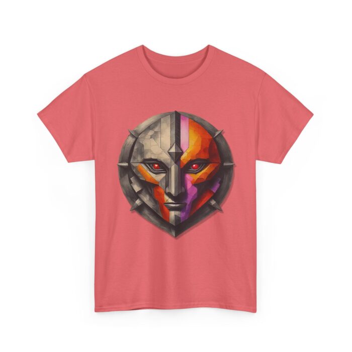 Unisex Heavy Cotton Tee - Fierce Mask Design, Bold & Vibrant Graphic Tee for Gamers & Anime Lovers - Image 2