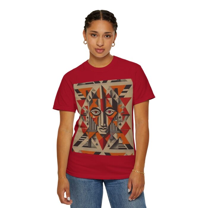 Artistic Unisex Garment-Dyed T-Shirt - Abstract Eye Design - Image 3