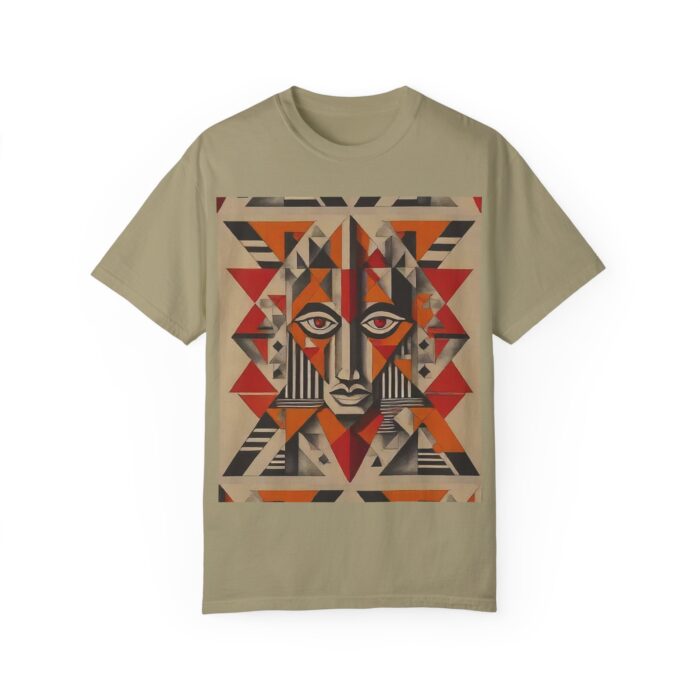 Artistic Unisex Garment-Dyed T-Shirt - Abstract Eye Design - Image 5