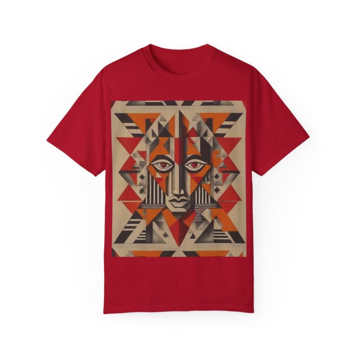 Artistic Unisex Garment-Dyed T-Shirt - Abstract Eye Design - Image 2
