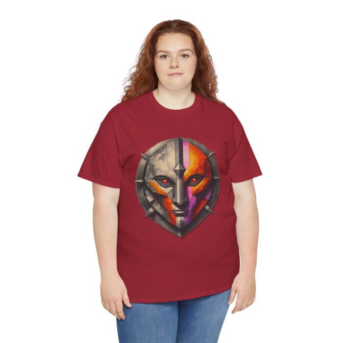 Unisex Heavy Cotton Tee - Fierce Mask Design, Bold & Vibrant Graphic Tee for Gamers & Anime Lovers - Image 21