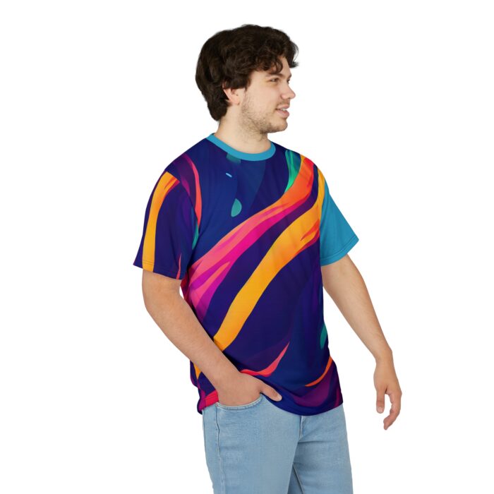 Vibrant Unisex Cut & Sew Tee - Colorful Abstract Design T-Shirt for Art Lovers - Image 7