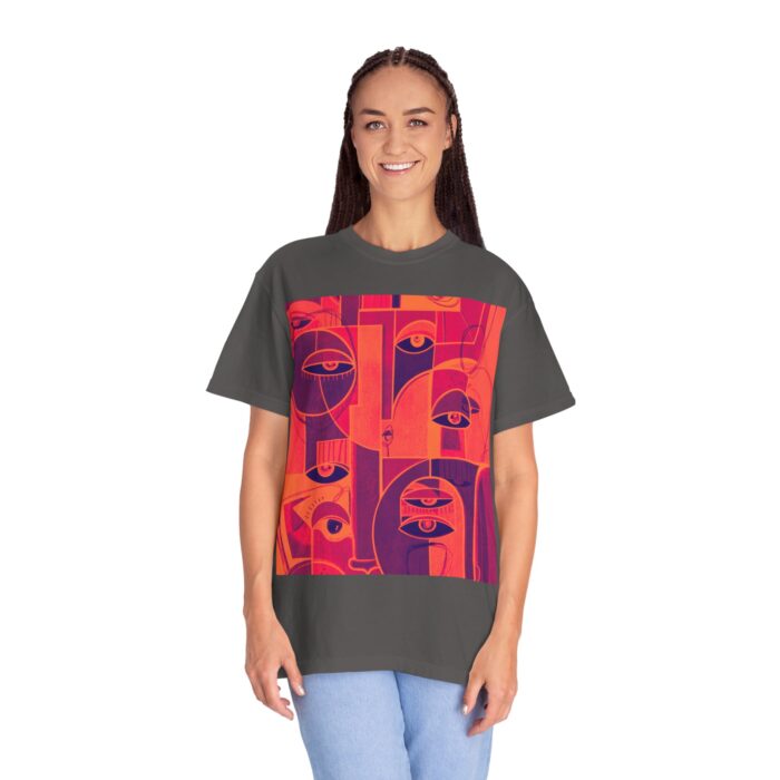 Eye-Catching Unisex Garment-Dyed T-shirt - Bold Art Design for Creative Souls - Image 6