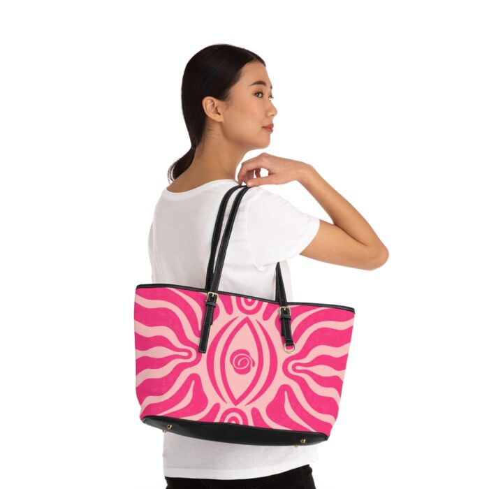 Stylish PU Leather Shoulder Bag with Floral Design, Trendy Tote, Gift for Her, Everyday Use, Fashionable Handbag, Summer Accessory - Image 8
