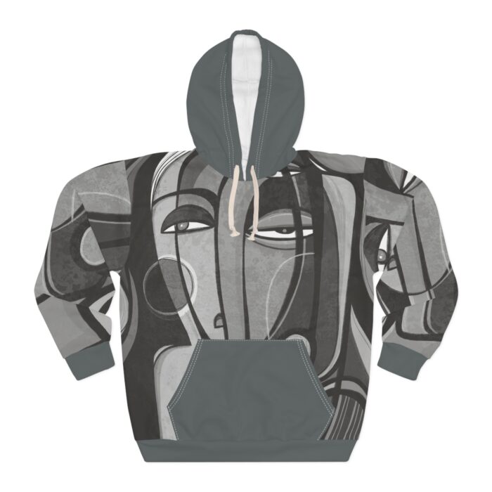 Artistic Unisex Pullover Hoodie - Abstract Design for Creative Souls - Image 2