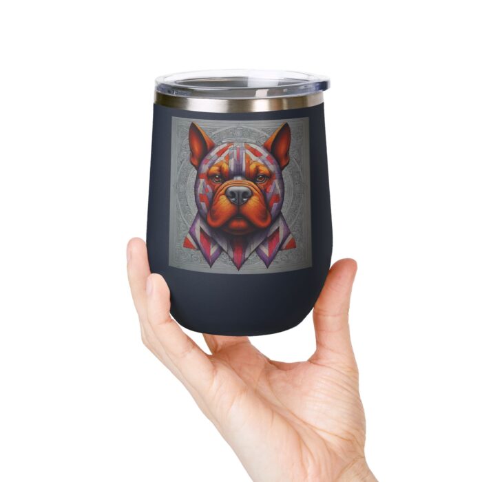 Colorful Bully Dog Wine Tumbler, 12oz, Pet Lover Gift, Unique Wine Cup, Dog-Themed Party, Personalized Dog Mug - Image 15