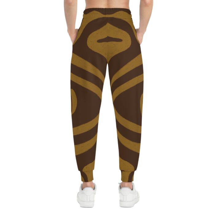 Stylish Brown Unisex Athletic Joggers with Abstract Design for Active Lifestyle - Image 7