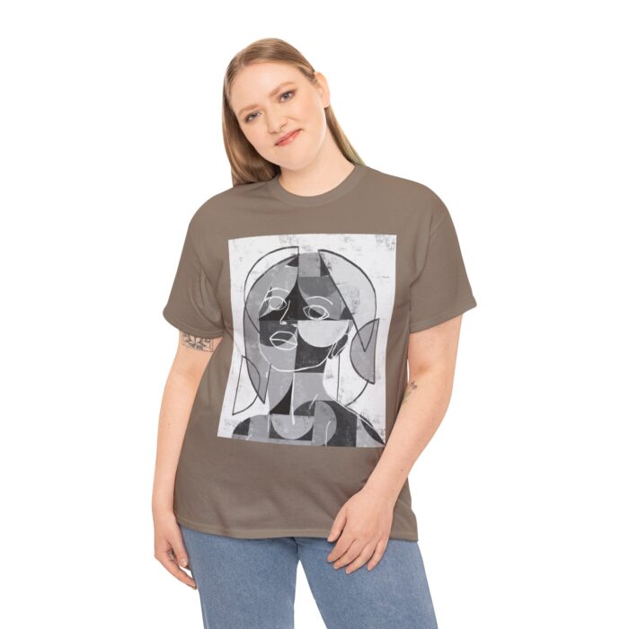 Abstract Art Unisex Heavy Cotton Tee, Artistic Graphic T-Shirt, Casual Wear, Gift for Art Lovers, Streetwear Top, Unique Apparel - Image 5