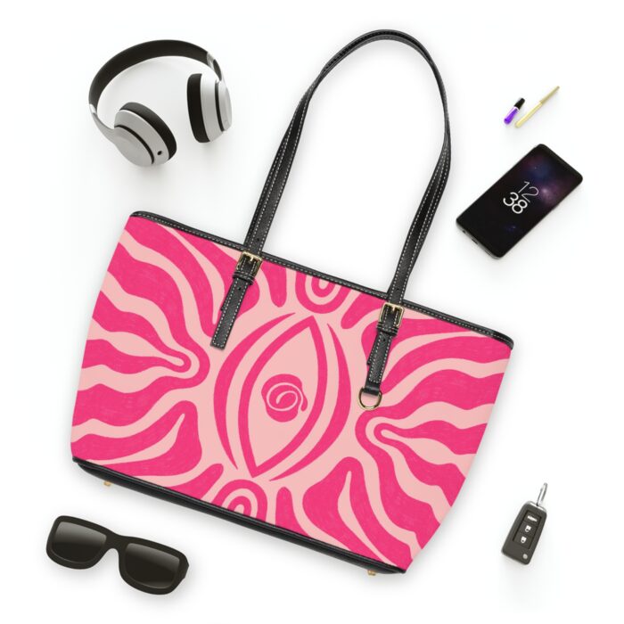 Stylish PU Leather Shoulder Bag with Floral Design, Trendy Tote, Gift for Her, Everyday Use, Fashionable Handbag, Summer Accessory - Image 2
