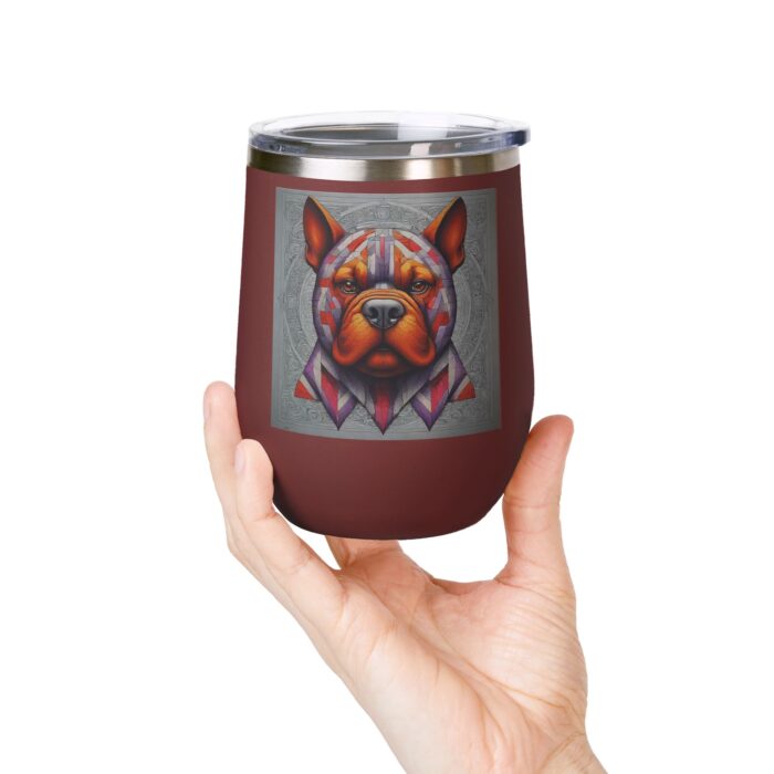 Colorful Bully Dog Wine Tumbler, 12oz, Pet Lover Gift, Unique Wine Cup, Dog-Themed Party, Personalized Dog Mug - Image 9
