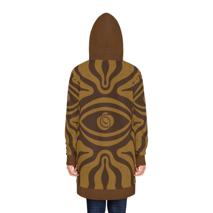 Coffee Brown Bohemian Eye Design Women's Hoodie Dress - Cozy and Stylish for Casual Wear - Image 5