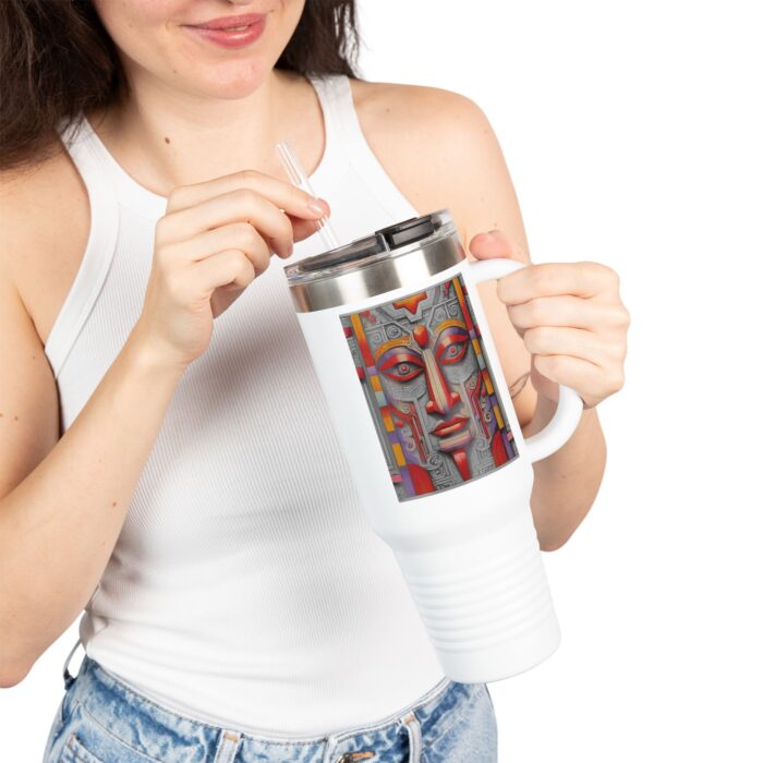 Colorful Insulated Travel Mug, 40oz - Unique Art Design, Perfect for Coffee Lovers, Gift for Her, Road Trips, Eco-Friendly Drinkware - Image 6