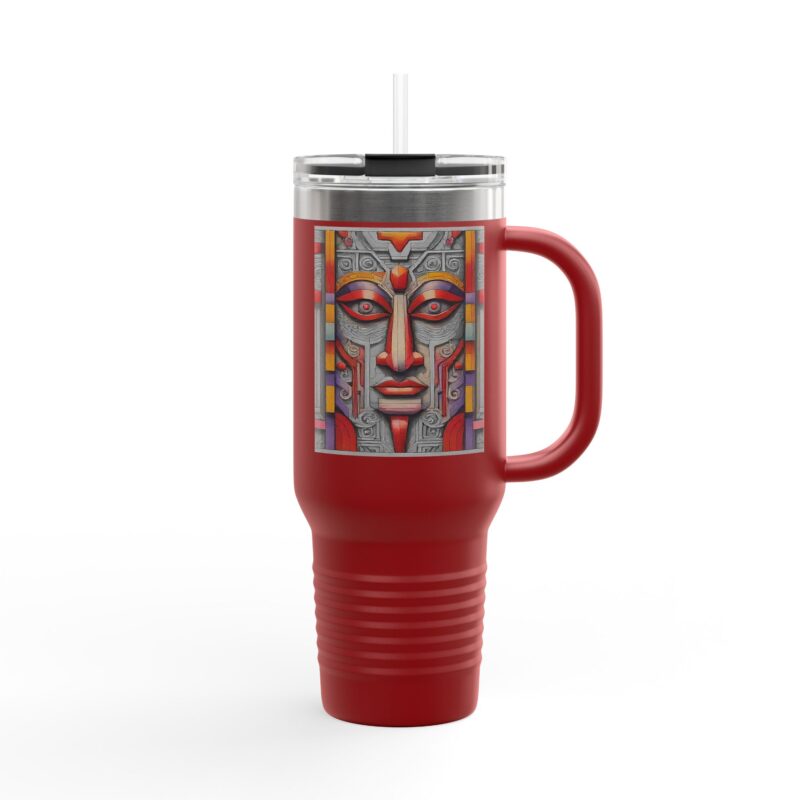 Colorful Insulated Travel Mug, 40oz - Unique Art Design, Perfect for Coffee Lovers, Gift for Her, Road Trips, Eco-Friendly Drinkware
