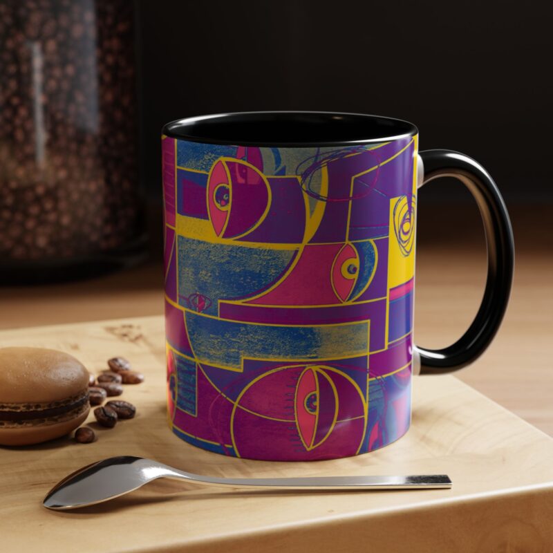 Vibrant Art Coffee Mug - Colorful Ceramic Cup for Home/Office, Unique Gift for Coffee Lovers, Art Enthusiasts, Birthdays, Holidays