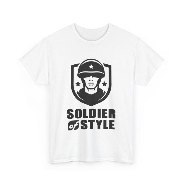 Soldier of Style Unisex Heavy Cotton Tee | Casual Wear, Military Inspired Fashion, Gift for Veterans, Comfortable Everyday T-Shirt - Image 2