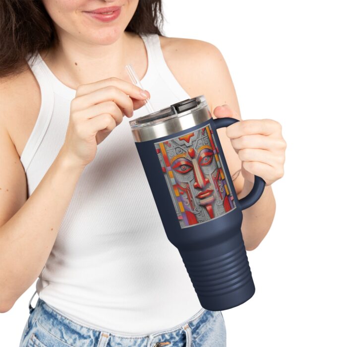 Colorful Insulated Travel Mug, 40oz - Unique Art Design, Perfect for Coffee Lovers, Gift for Her, Road Trips, Eco-Friendly Drinkware - Image 13