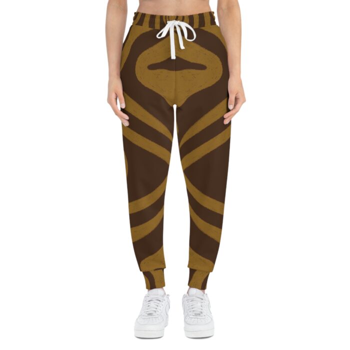 Stylish Brown Unisex Athletic Joggers with Abstract Design for Active Lifestyle - Image 5
