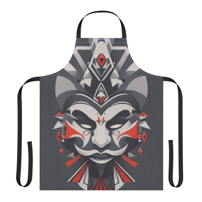 Artistic Chef Apron with Black Straps - Unique Design for Cooking Enthusiasts - Image 2