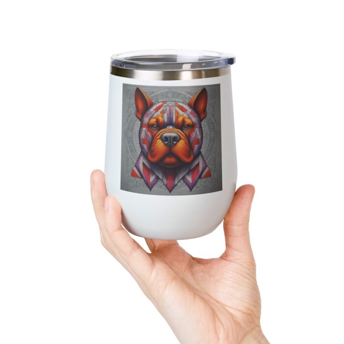 Colorful Bully Dog Wine Tumbler, 12oz, Pet Lover Gift, Unique Wine Cup, Dog-Themed Party, Personalized Dog Mug - Image 5