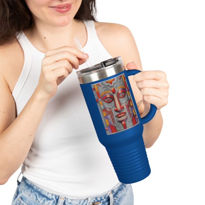 Colorful Insulated Travel Mug, 40oz - Unique Art Design, Perfect for Coffee Lovers, Gift for Her, Road Trips, Eco-Friendly Drinkware - Image 11