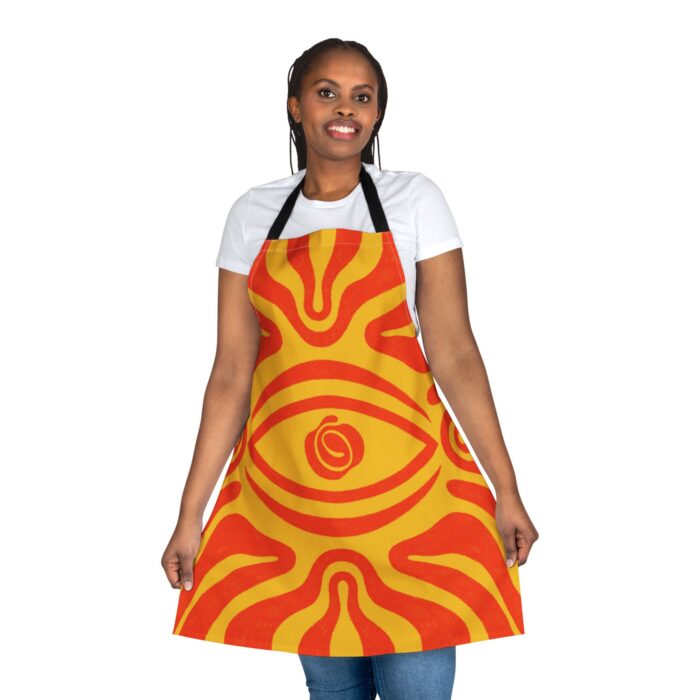 Artistic Eye Design Chef Apron with Black Straps - Unique Design for Cooking Enthusiasts - Image 2