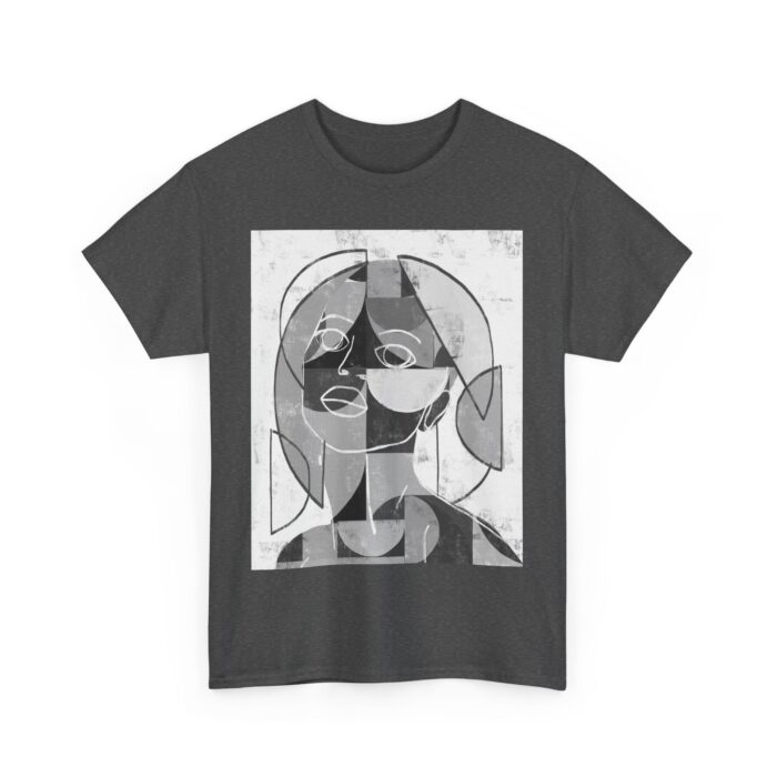 Abstract Art Unisex Heavy Cotton Tee, Artistic Graphic T-Shirt, Casual Wear, Gift for Art Lovers, Streetwear Top, Unique Apparel - Image 10