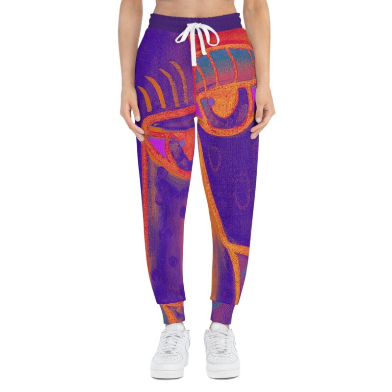 Stylish Unisex Athletic Joggers with Abstract Cubism Face Design for Active Lifestyle