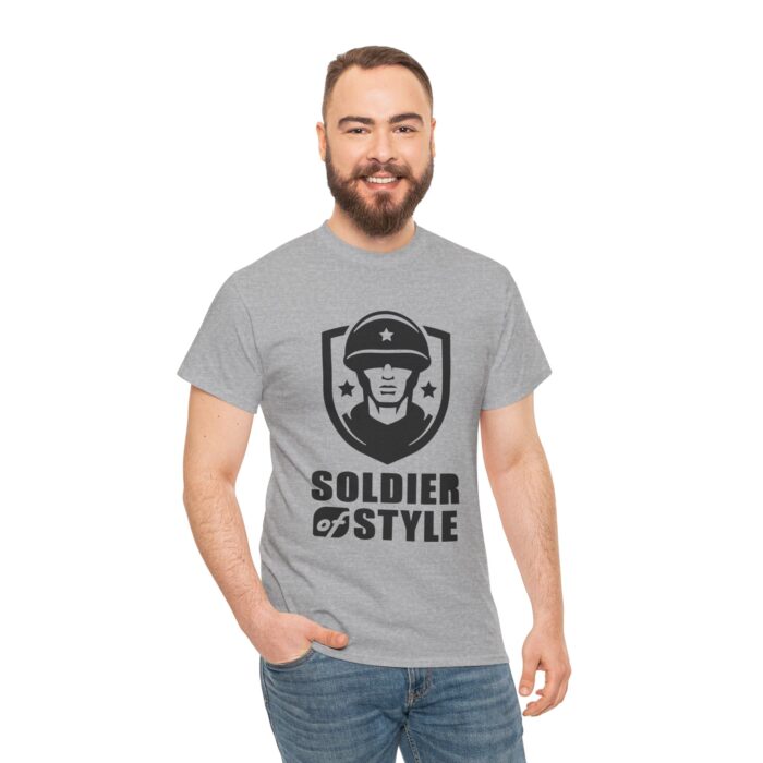 Soldier of Style Unisex Heavy Cotton Tee | Casual Wear, Military Inspired Fashion, Gift for Veterans, Comfortable Everyday T-Shirt - Image 5