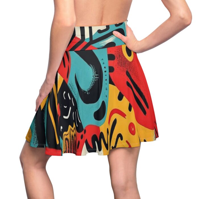 Vibrant Women's Skater Skirt - Bold Graphic Art Design for Casual Style - Image 6