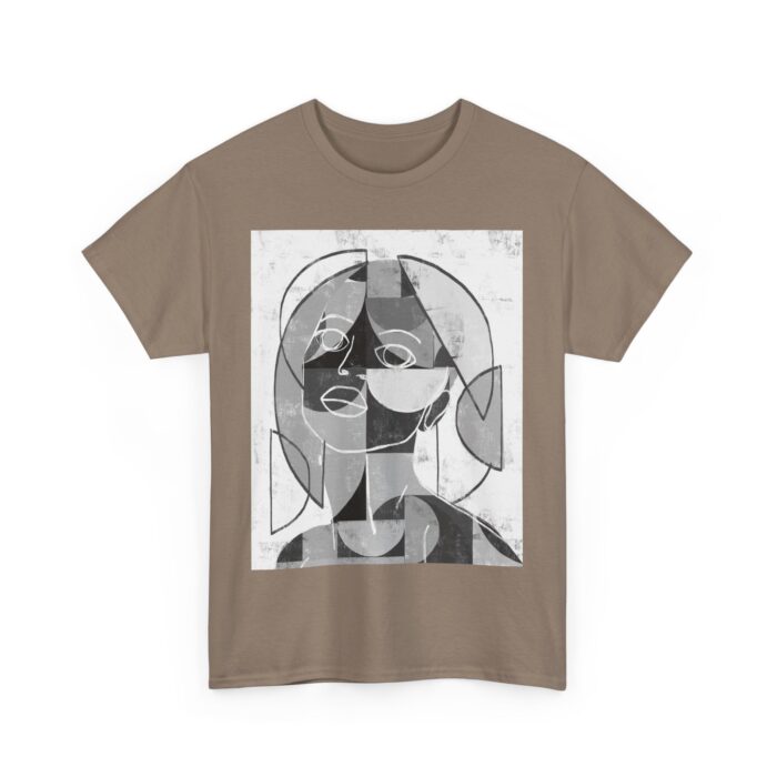 Abstract Art Unisex Heavy Cotton Tee, Artistic Graphic T-Shirt, Casual Wear, Gift for Art Lovers, Streetwear Top, Unique Apparel - Image 4