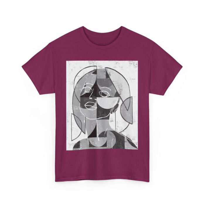 Abstract Art Unisex Heavy Cotton Tee, Artistic Graphic T-Shirt, Casual Wear, Gift for Art Lovers, Streetwear Top, Unique Apparel - Image 14