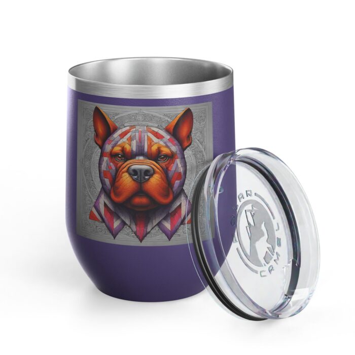 Colorful Bully Dog Wine Tumbler, 12oz, Pet Lover Gift, Unique Wine Cup, Dog-Themed Party, Personalized Dog Mug - Image 13