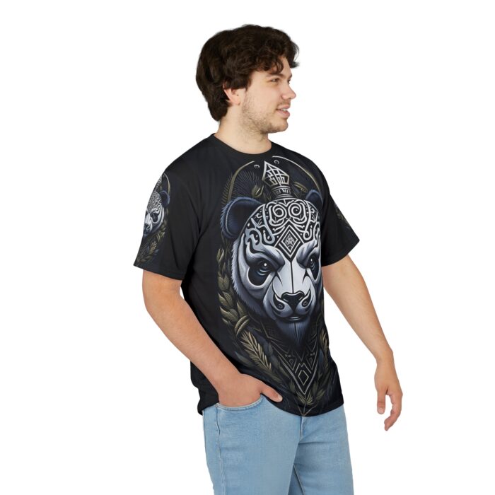 Stylish Panda Graphic Tee, Unisex AOP T-Shirt, Animal Lover Shirt, Cool Streetwear Top, Unique Gift for Him/Her, Casual Wear - Image 5